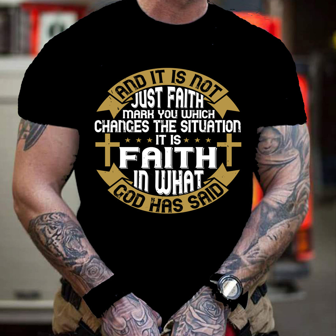 "JUST BREATH MARK"-Men Tee