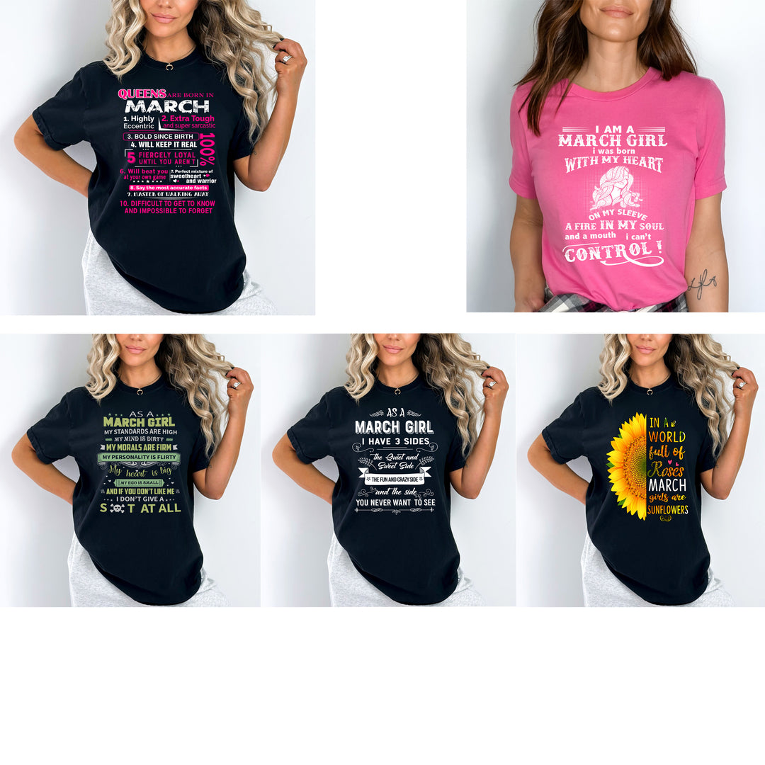 "Get Exclusive Discount On March Combo Pack Of 5 Shirts"(Flat Shipping) For B'day Girls.