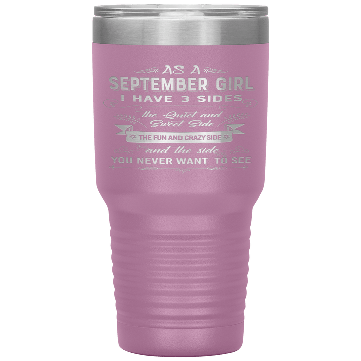 "September Girls 3 sides"Tumbler.Buy For Family & Friends. Save Shipping. - LA Shirt Company