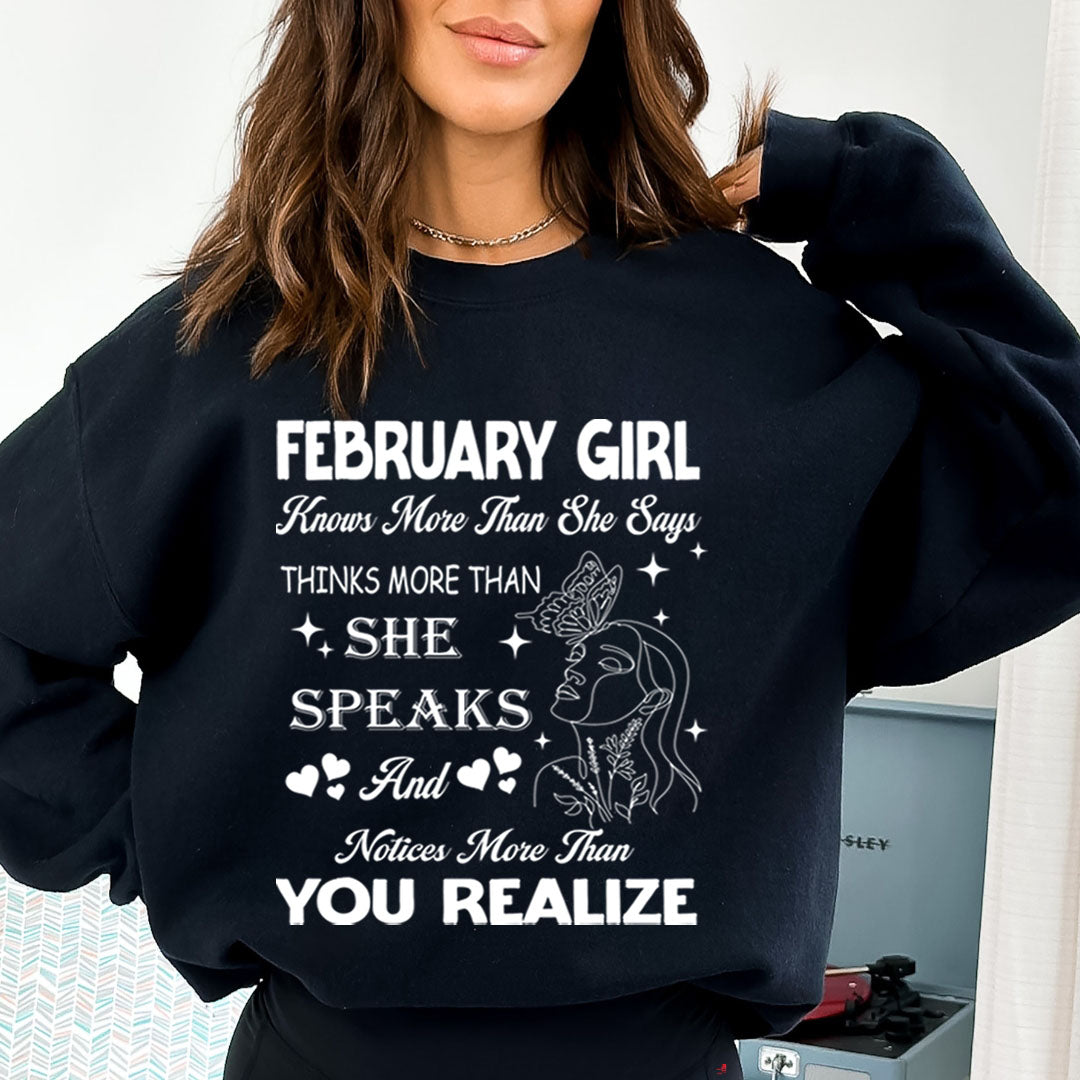 February Girl Notice More Than You Realize  - Cozy & Soft.