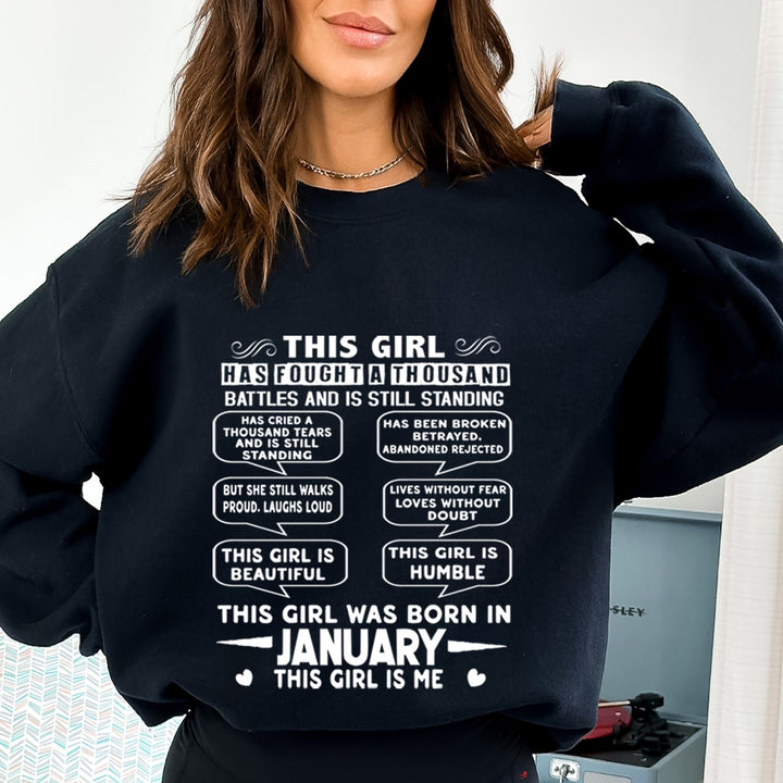 This Girl Was Born In January (white) - Sweatshirt &amp; Hoodie