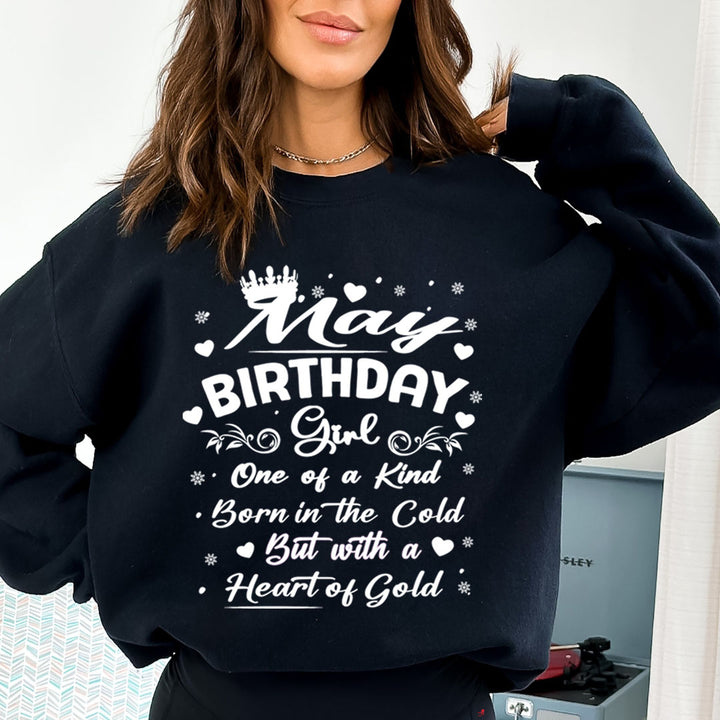 May Birthday Girl Born In The Cold - Sweatshirt & Hoodie