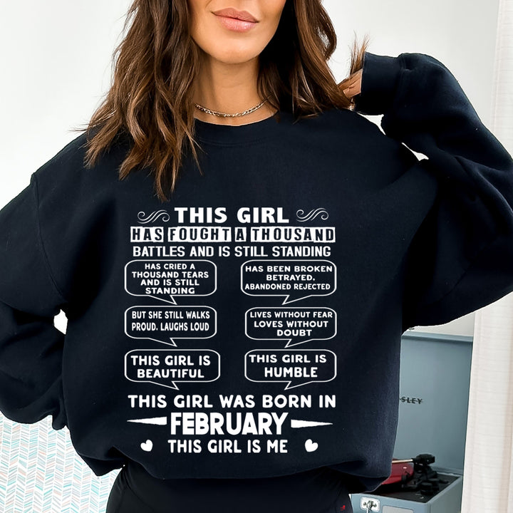 This Girl Was Born In February (white) - Sweatshirt & Hoodie