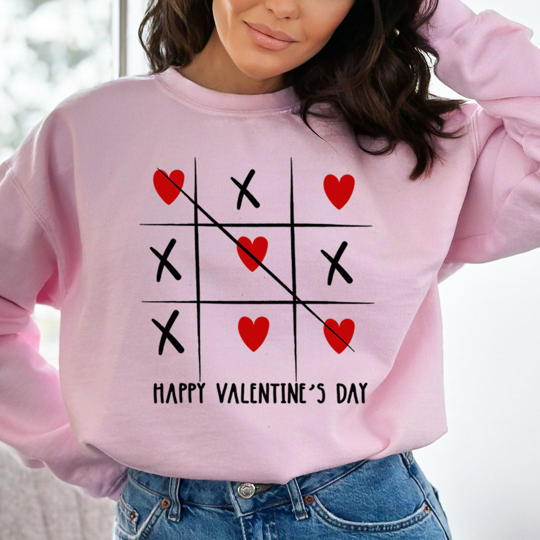 Happy Valentine's Heart And Cross design  - Sweatshirt & Hoodie