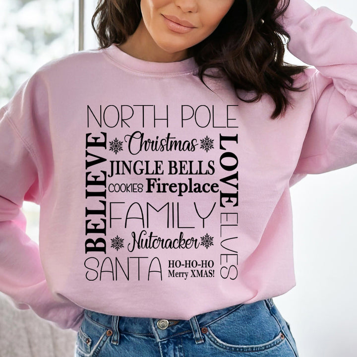 North Pole Believe Love Elves - Sweatshirt & Hoodie