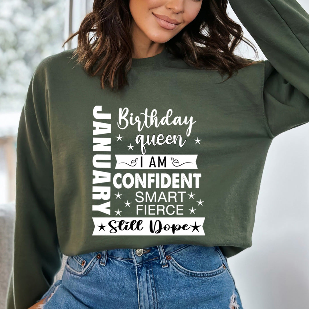 January Birthday Queen - Sweatshirt &amp; Hoodie