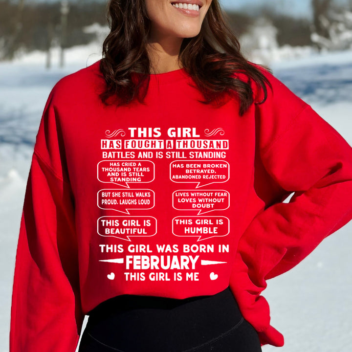 This Girl Was Born In February (white) - Sweatshirt & Hoodie
