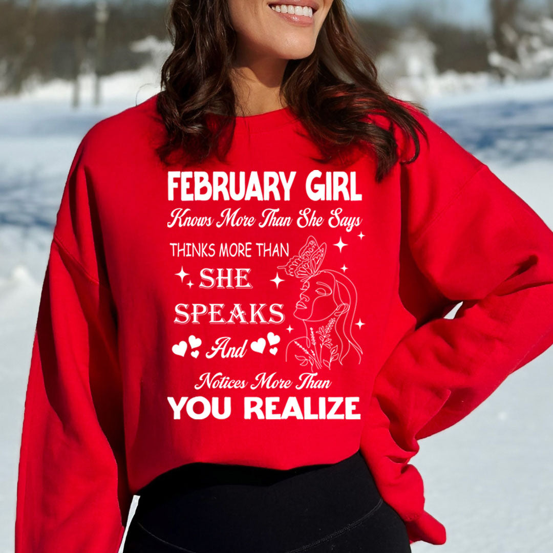 February Girl Notice More Than You Realize  - Cozy & Soft.