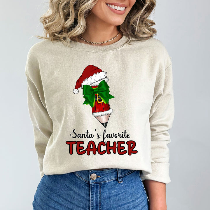 Santa's Favorite Teacher - Sweatshirt & Hoodie