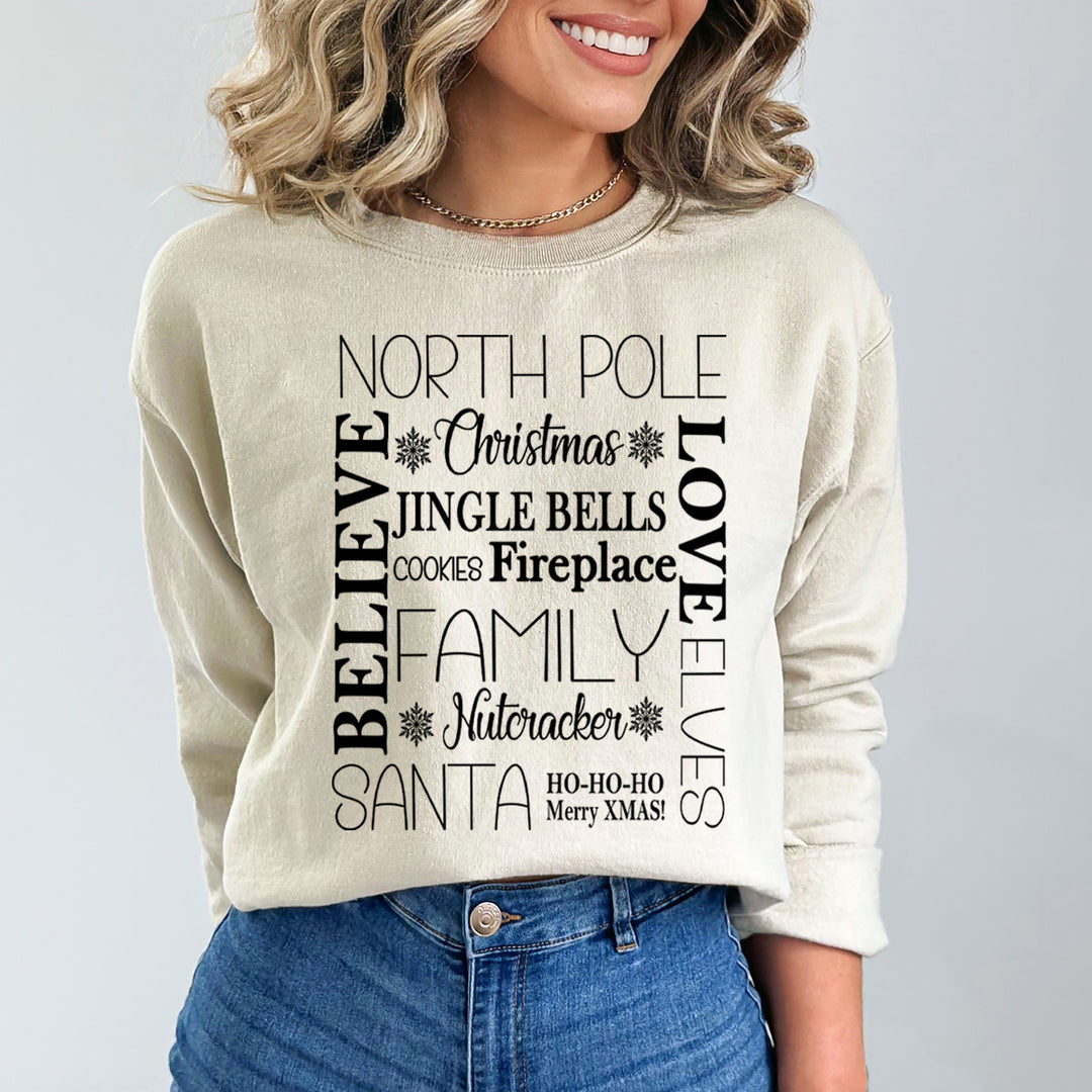 North Pole Believe Love Elves - Sweatshirt & Hoodie