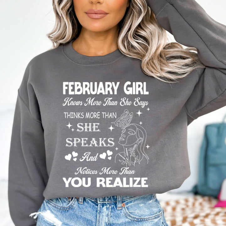 February Girl Notice More Than You Realize  - Cozy & Soft.