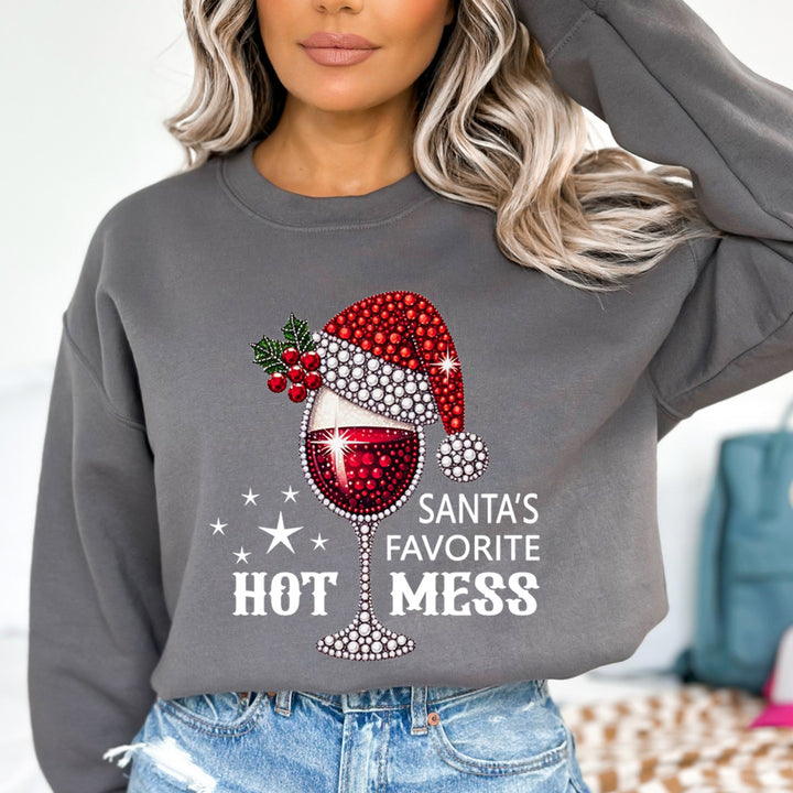 Santa's Favorite Hot Mess - Sweatshirt & Hoodie