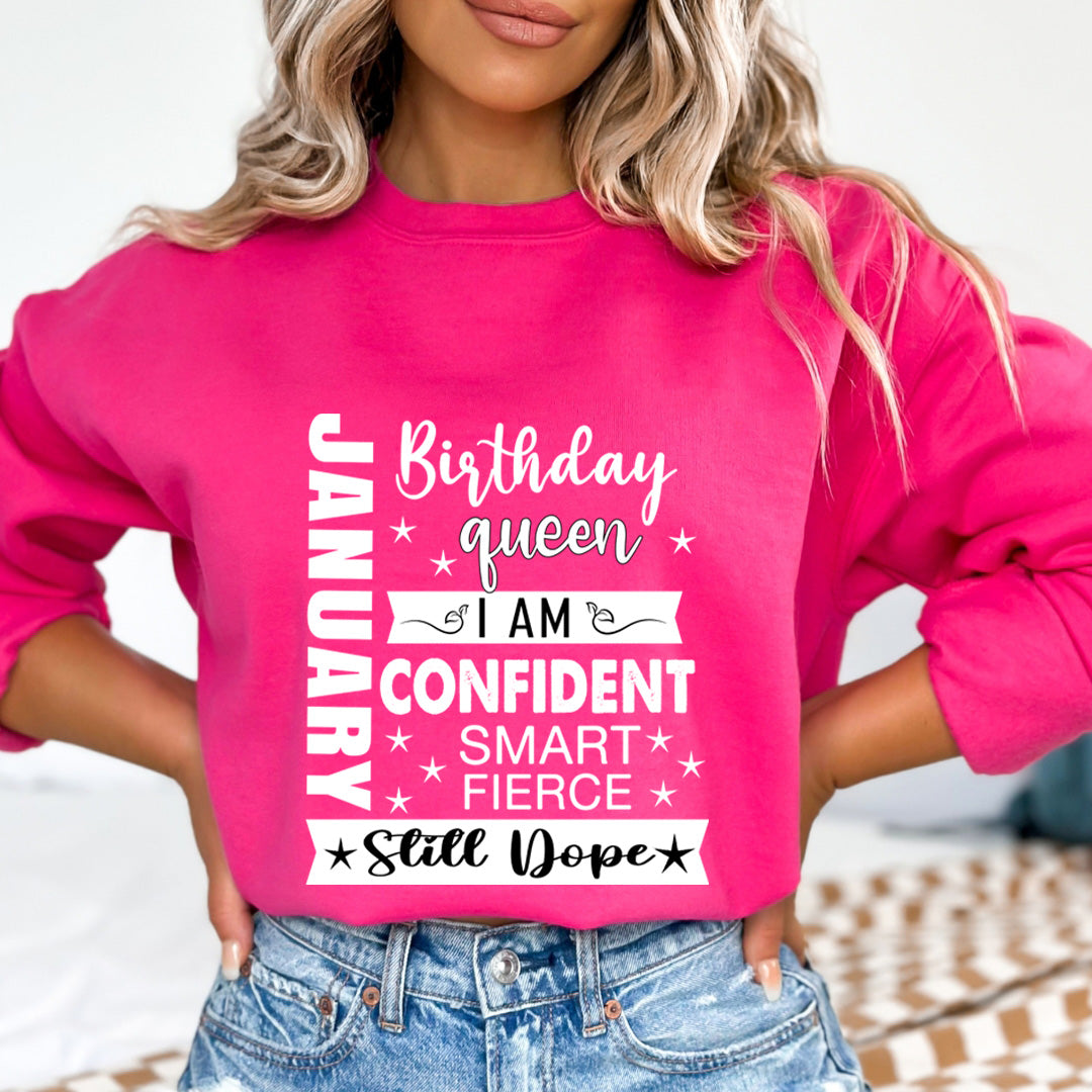 January Birthday Queen - Sweatshirt &amp; Hoodie