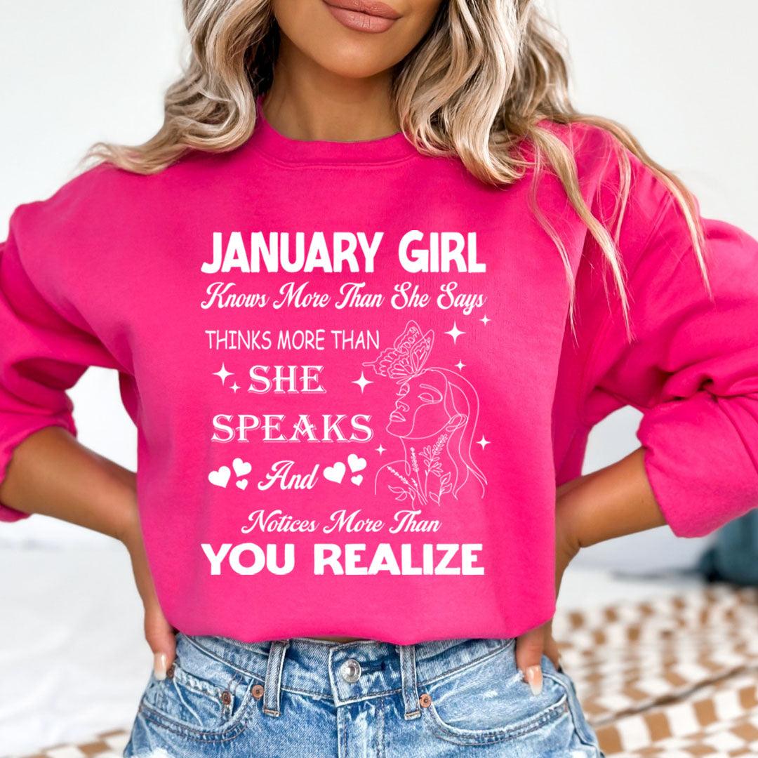 Janaury Girl Notice More Than You Realize  - Cozy &amp; Soft.