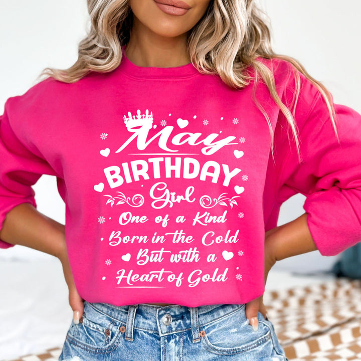 May Birthday Girl Born In The Cold - Sweatshirt & Hoodie