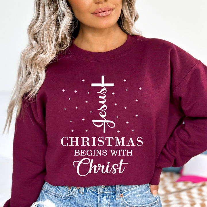Christmas Begins With Christ - Sweatshirt & Hoodie