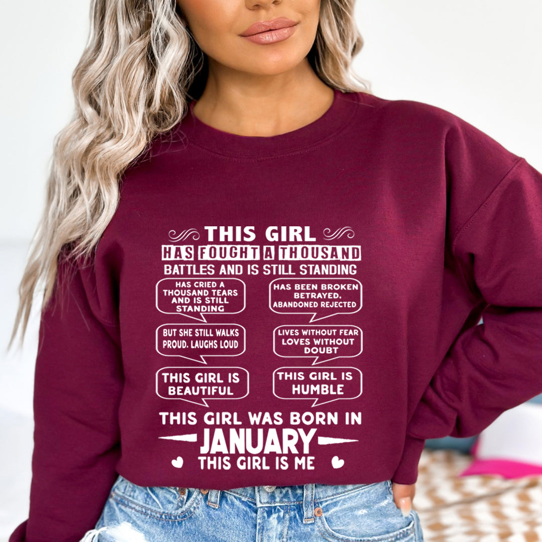 This Girl Was Born In January (white) - Sweatshirt &amp; Hoodie