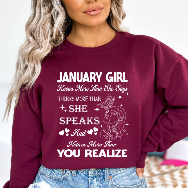 Janaury Girl Notice More Than You Realize  - Cozy &amp; Soft.