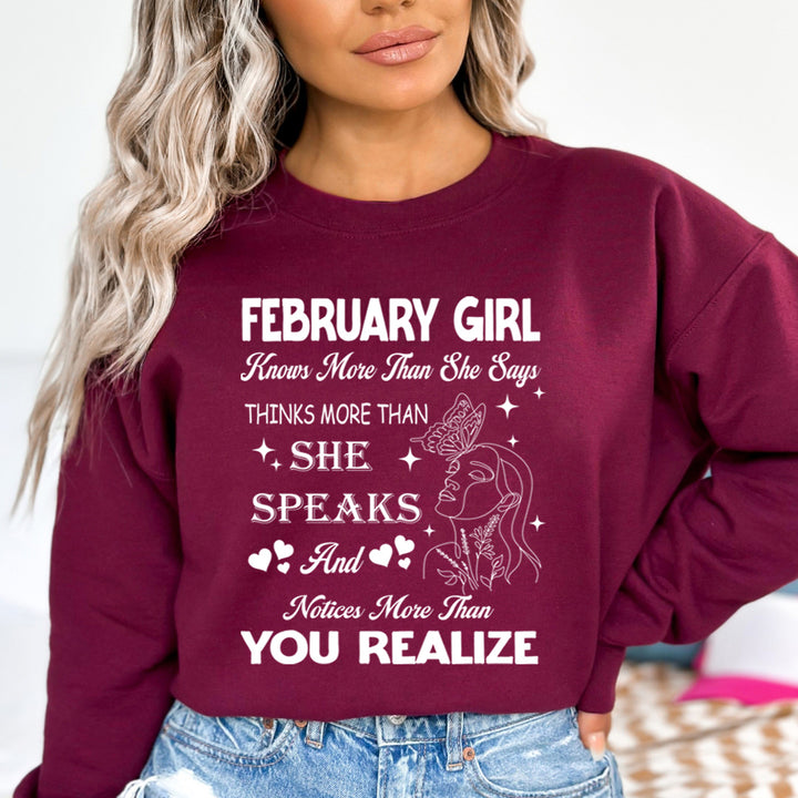 February Girl Notice More Than You Realize  - Cozy & Soft.