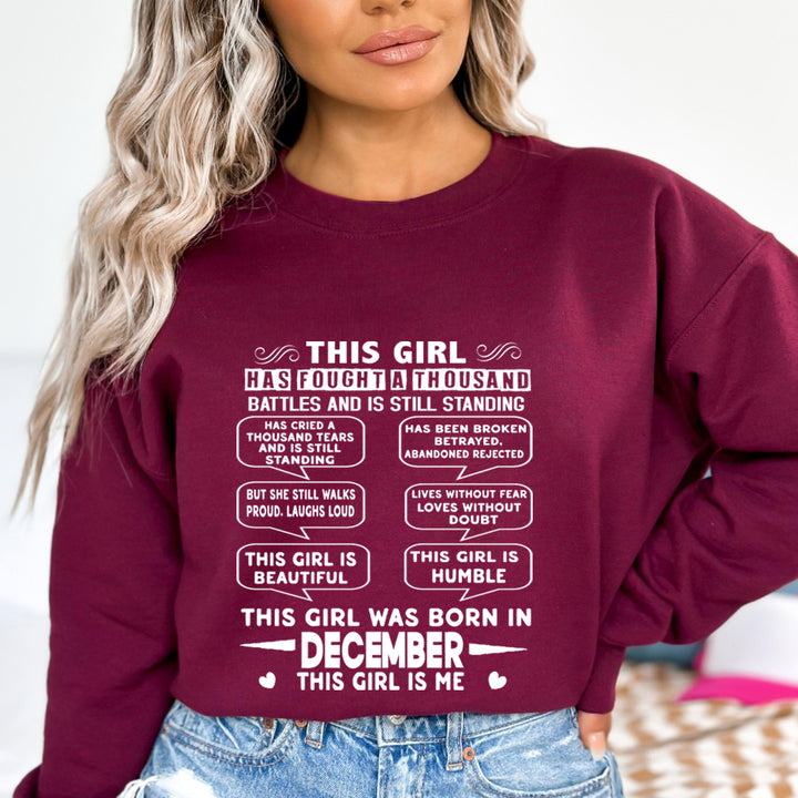 This Girl Was Born In December (white) - Sweatshirt & Hoodie