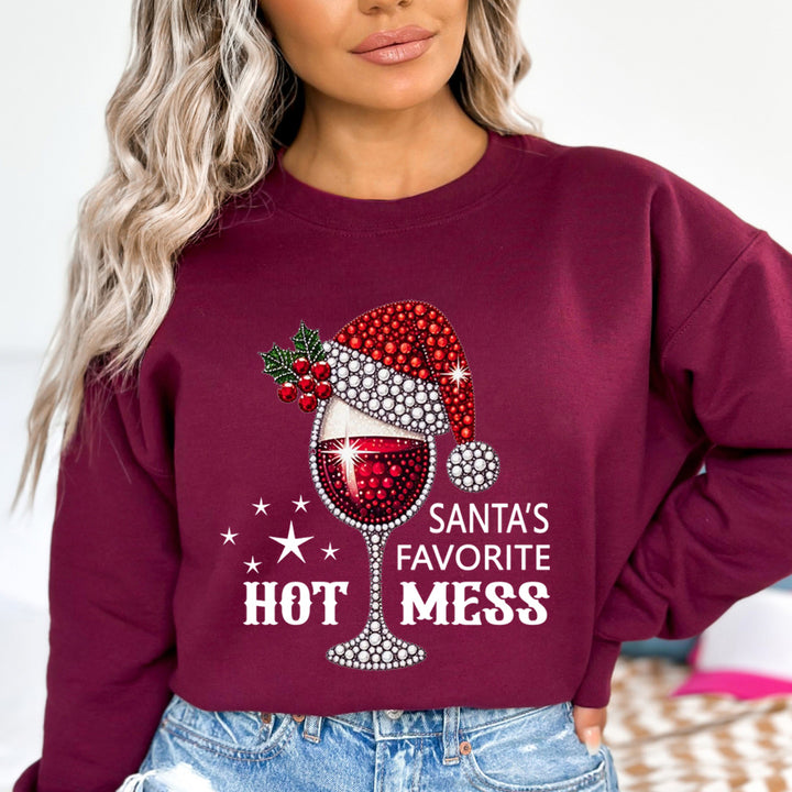 Santa's Favorite Hot Mess - Sweatshirt & Hoodie