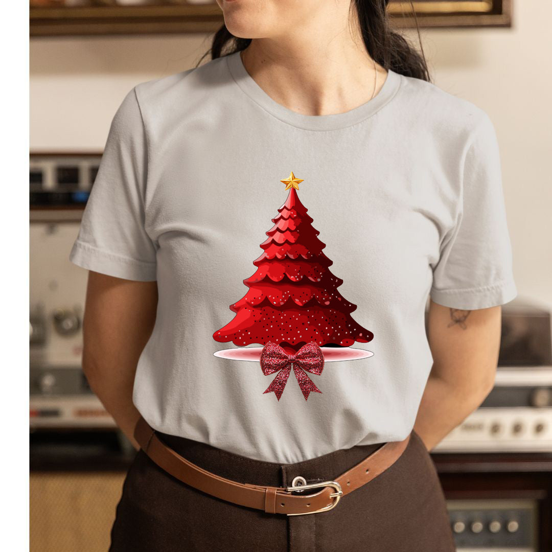 Christmas Tree With Bow - Unisex T-Shirt