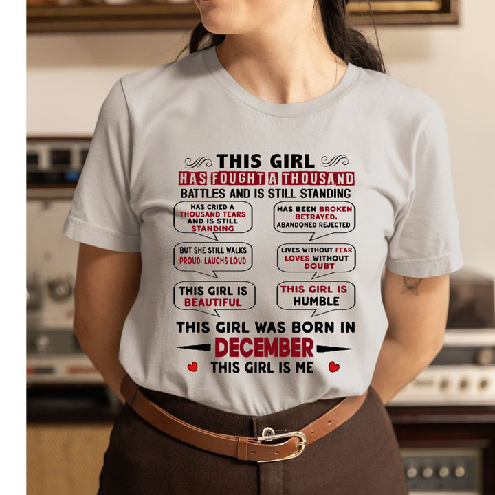 This Girl Was Born In December - Unisex T-Shirt
