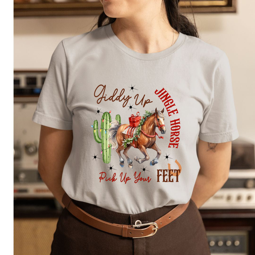 Giddy Up Jingle Horse - Unisex T-Shirt