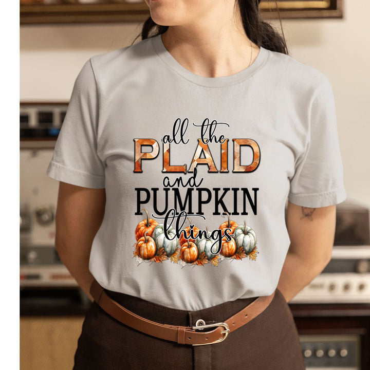 All The Plaid And Pumpkin - Unisex T-Shirt