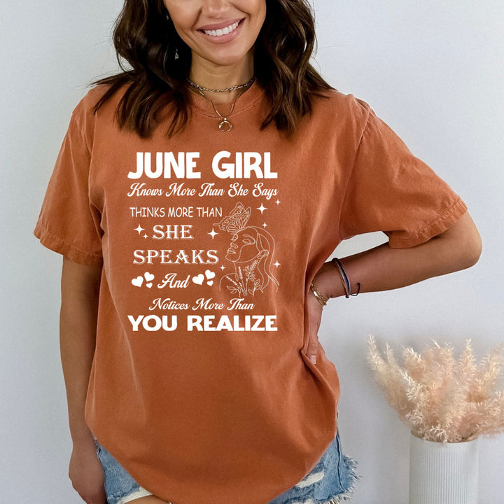 June Girl Notice More Than You Realize - Bella Canvas