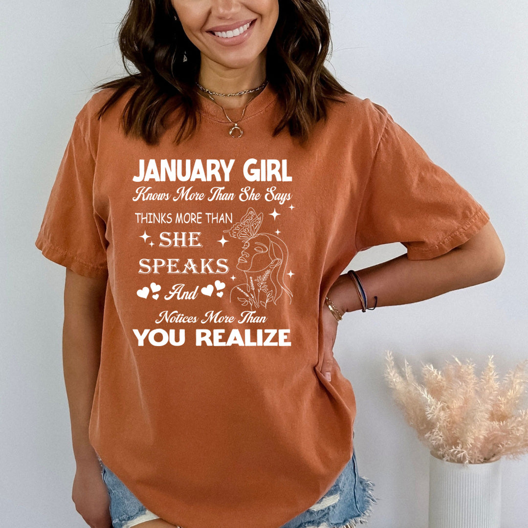 January Girl Notice More Than You Realize - Bella Canvas