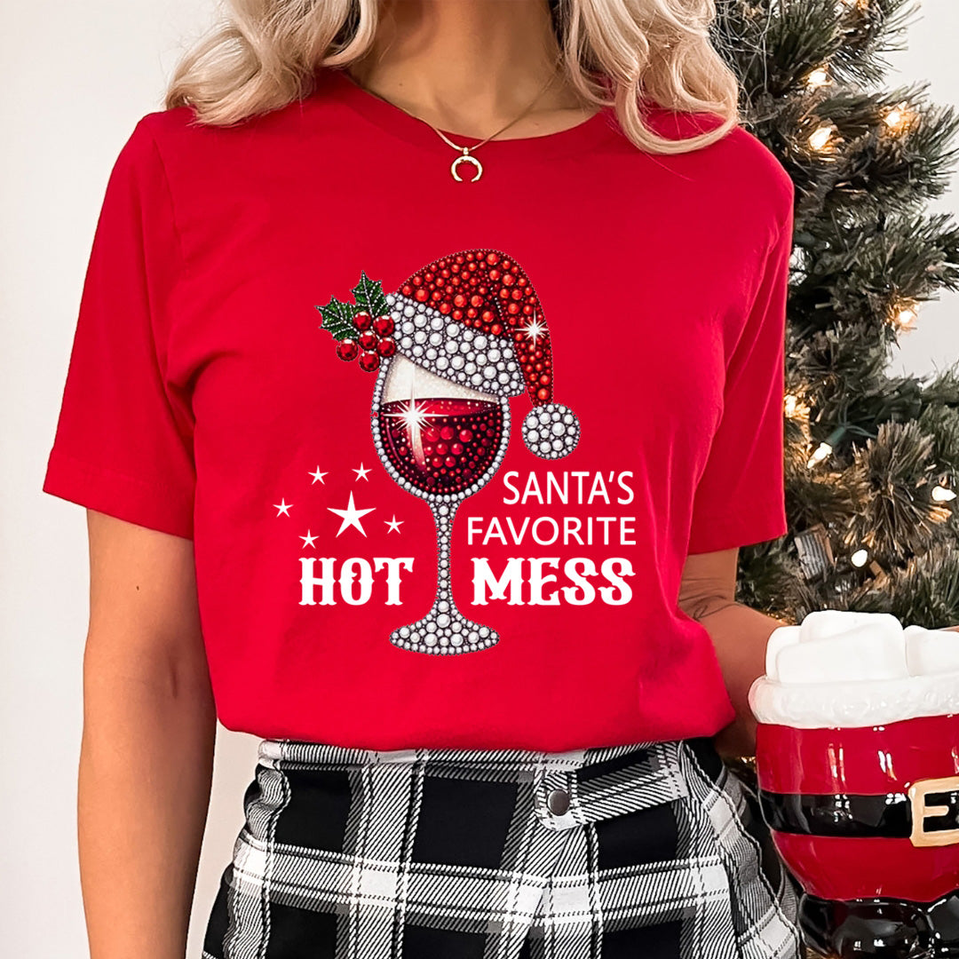 Santa's Favorite Hot Mess - Unisex T-Shirt