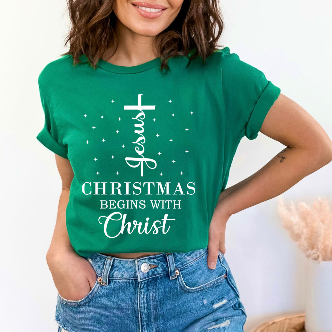 Christmas Begins With Christ - Unisex T-Shirt