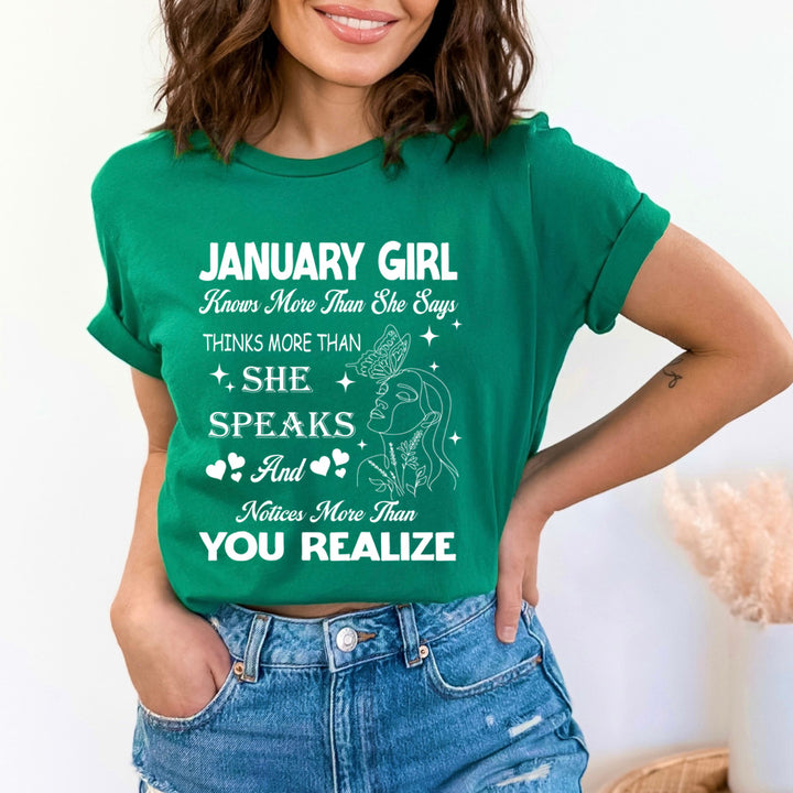 January Girl Notice More Than You Realize - Bella Canvas