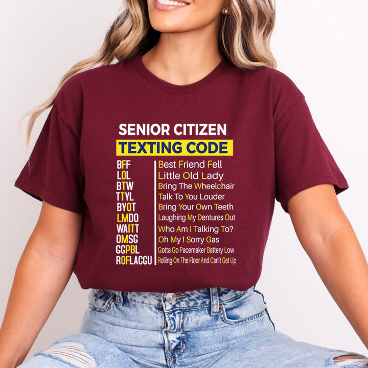 Senior Citizen Texting Code - Bella Canvas