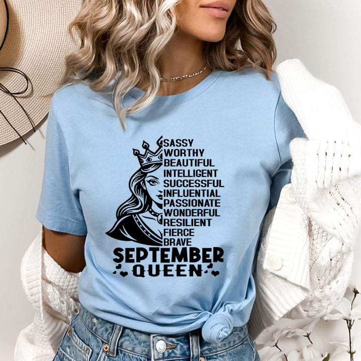 September Queen Worthy And Beautiful - Bella Canvas