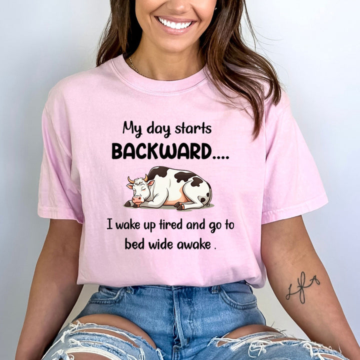 My Day Starts Backward - Bella Canvas