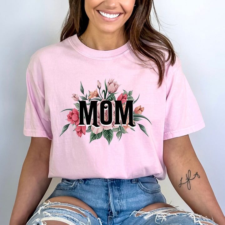Mom With Flower - Bella Canvas