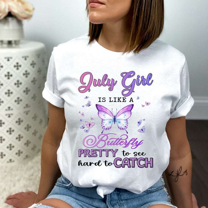 July Girl Is Like A Butterfly - Bella Canvas