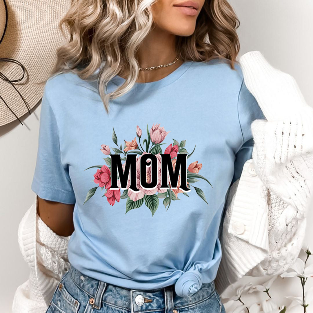 Mom With Flower - Bella Canvas
