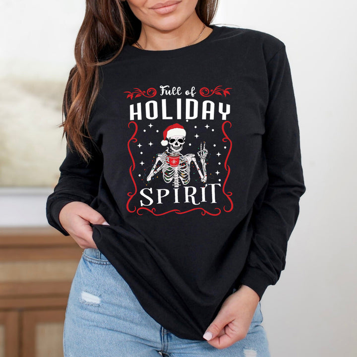 Full Of Holiday Spirit (New) - Long-Sleeve Tee
