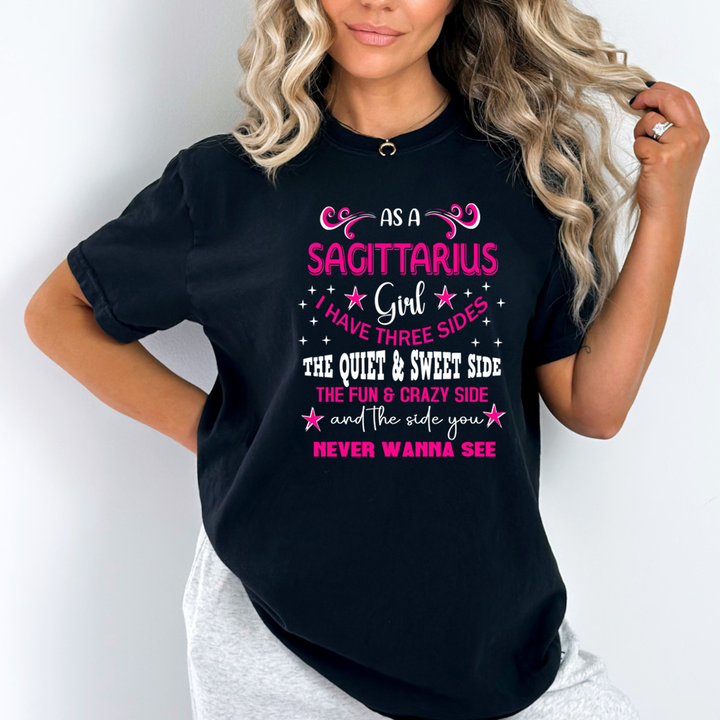 Sagittarius Girl Have Three Side - Unisex T-Shirt