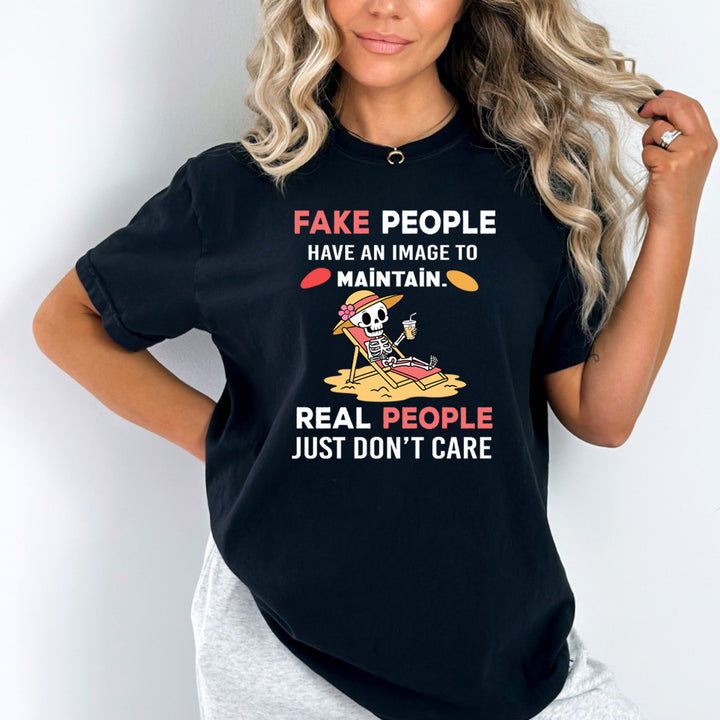 Real People Just Don't Care - Bella Canvas