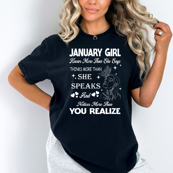 January Girl Notice More Than You Realize - Bella Canvas