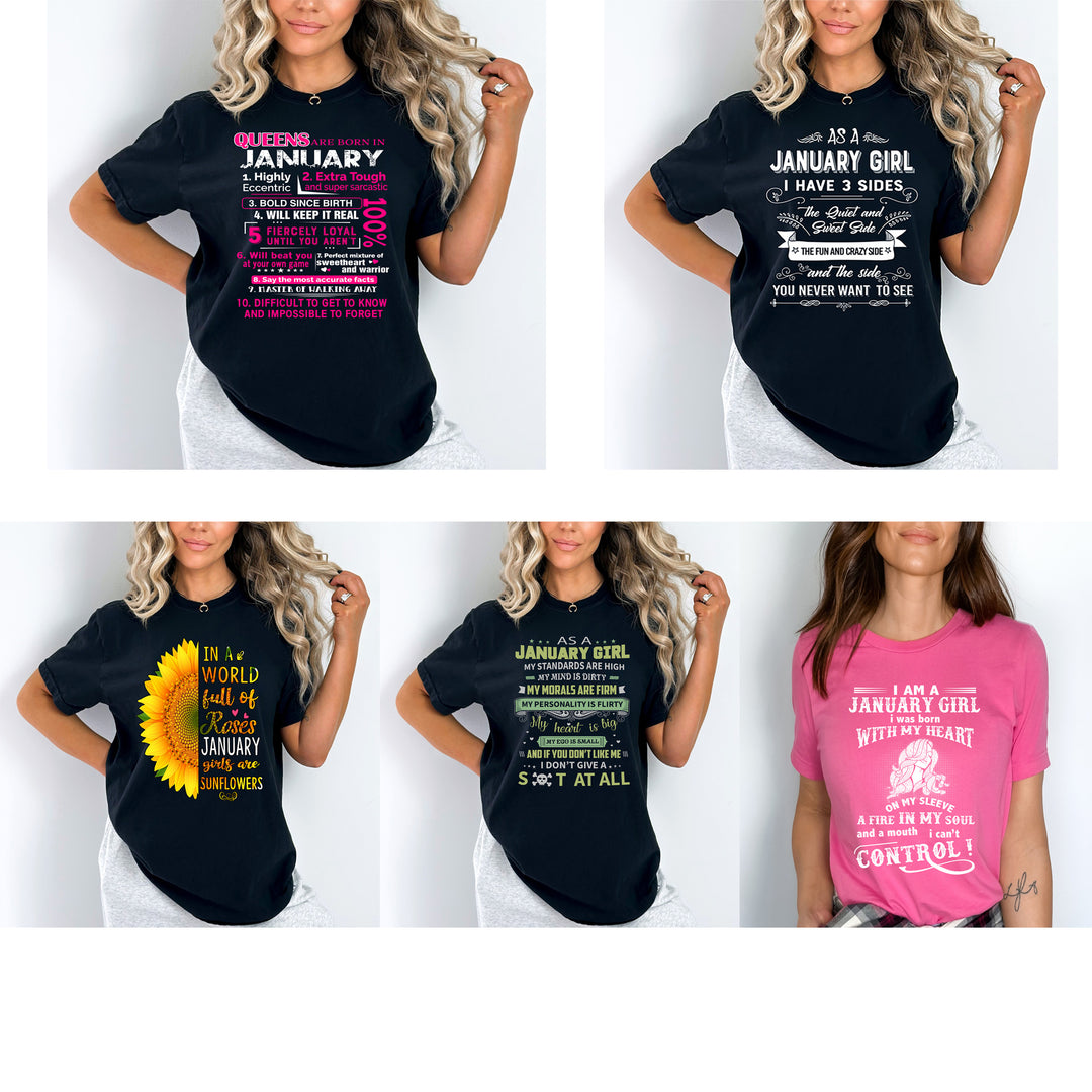 "Get Exclusive Discount On January Combo Pack Of 5 Shirts"(Flat Shipping) For B'day Girls.