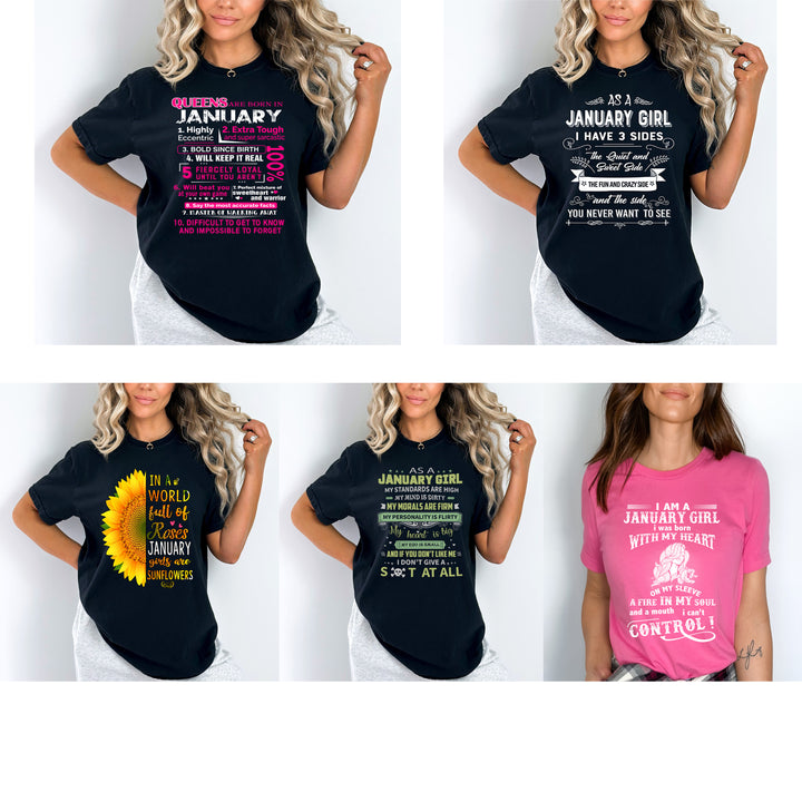 "Get Exclusive Discount On January Combo Pack Of 5 Shirts"(Flat Shipping) For B'day Girls.