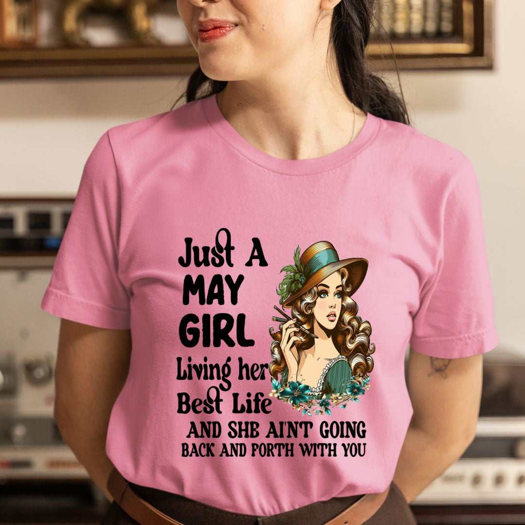 May Girl Living Her Best Life - Unisex T-Shirt