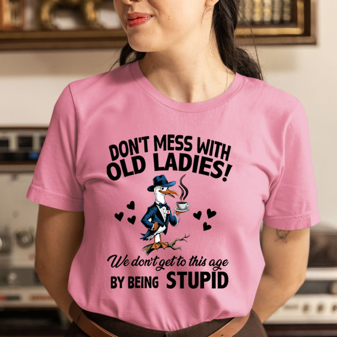 Don't Mess With Old Ladies! By Being Stupid - T-Shirt