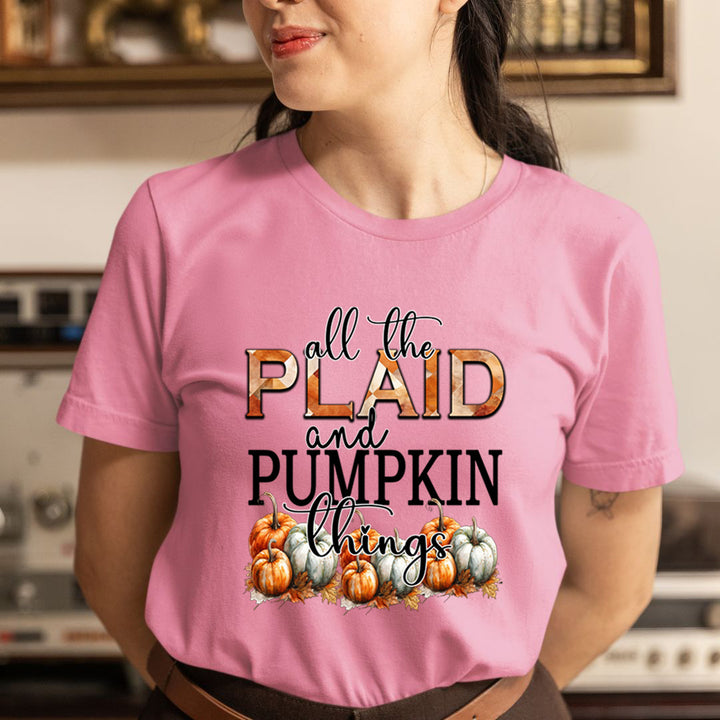 All The Plaid And Pumpkin - Unisex T-Shirt