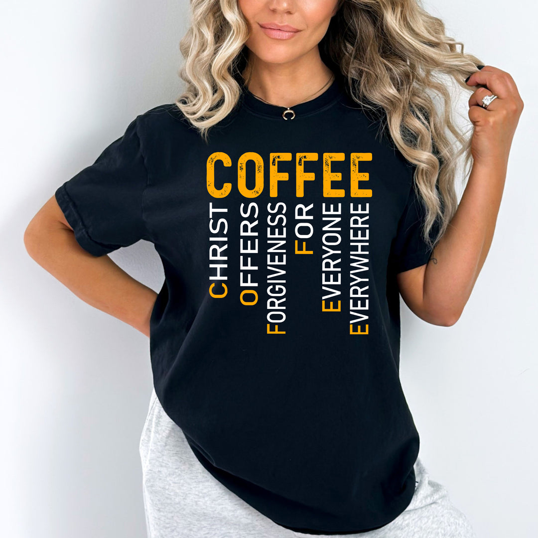"COFFEE CHRIST OFFERS", T-Shirt